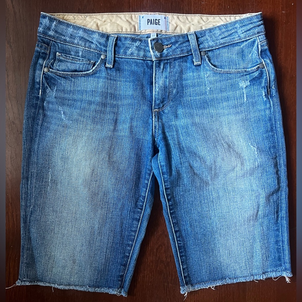 Paige Bermuda Denim Shorts, 27